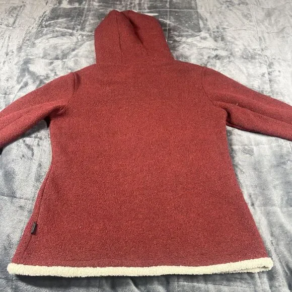 Kuhl Women's Hooded Alfpaca Fleece Zip Up Burgundy Small outdoor hiking - Picture 9 of 10